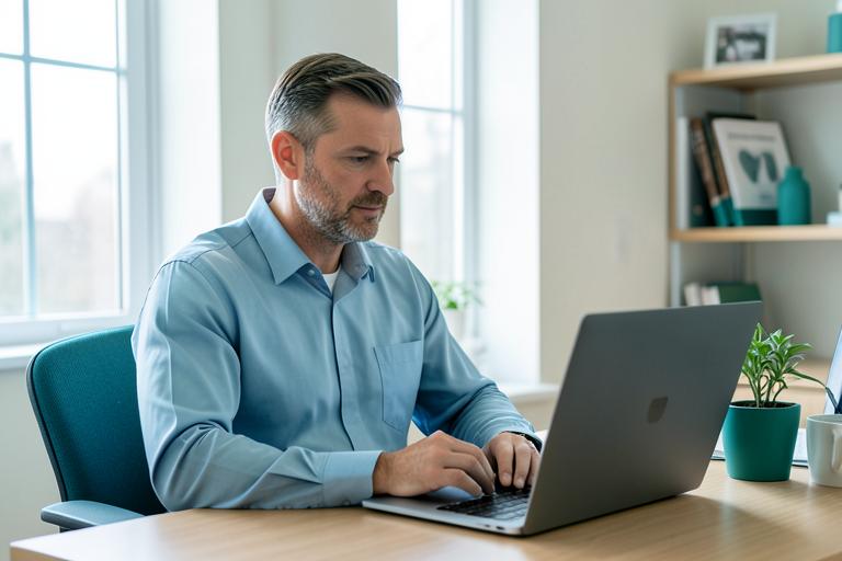 Patient having a private and discreet virtual health consultation