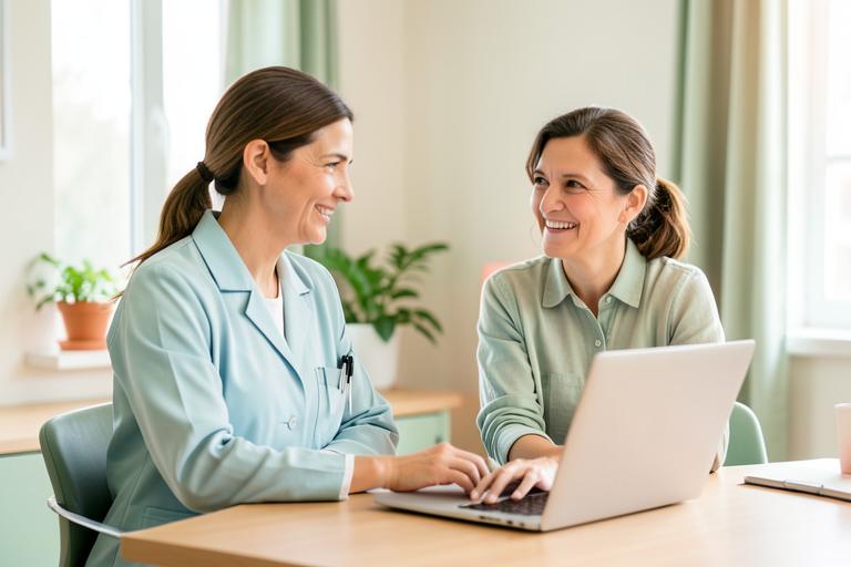 Patient having a supportive mental-health consultation
